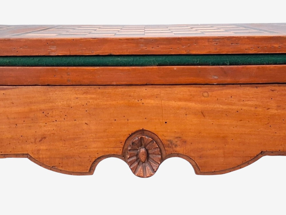 Louis XVI, French Provincial Games Table, Parquetry, Fruitwood, France, 1800s