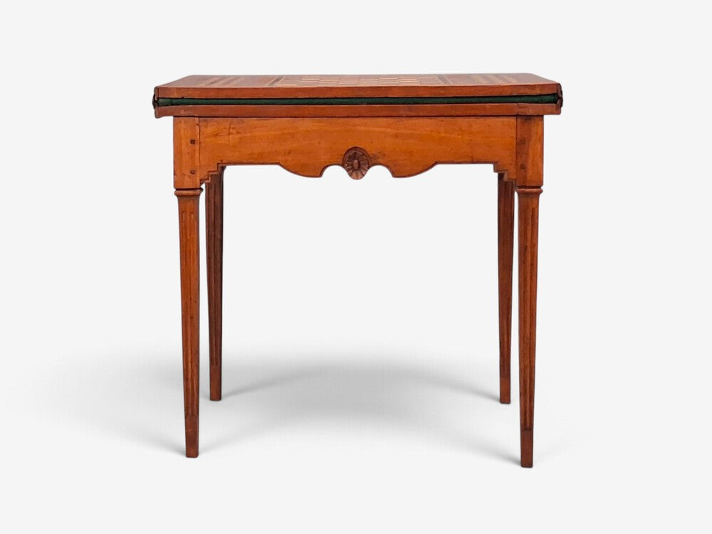 Louis XVI, French Provincial Games Table, Parquetry, Fruitwood, France, 1800s