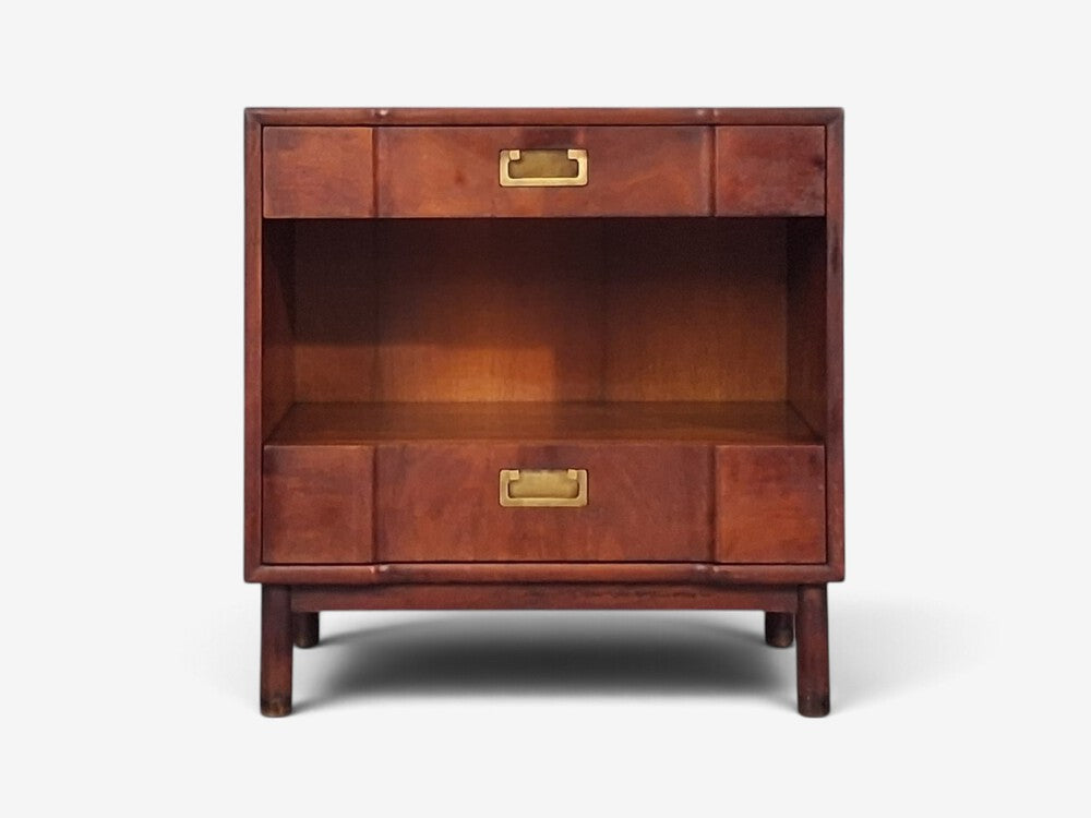 John Widdicomb, American Modern, Nightstand, Walnut, Brass, USA, 1960s