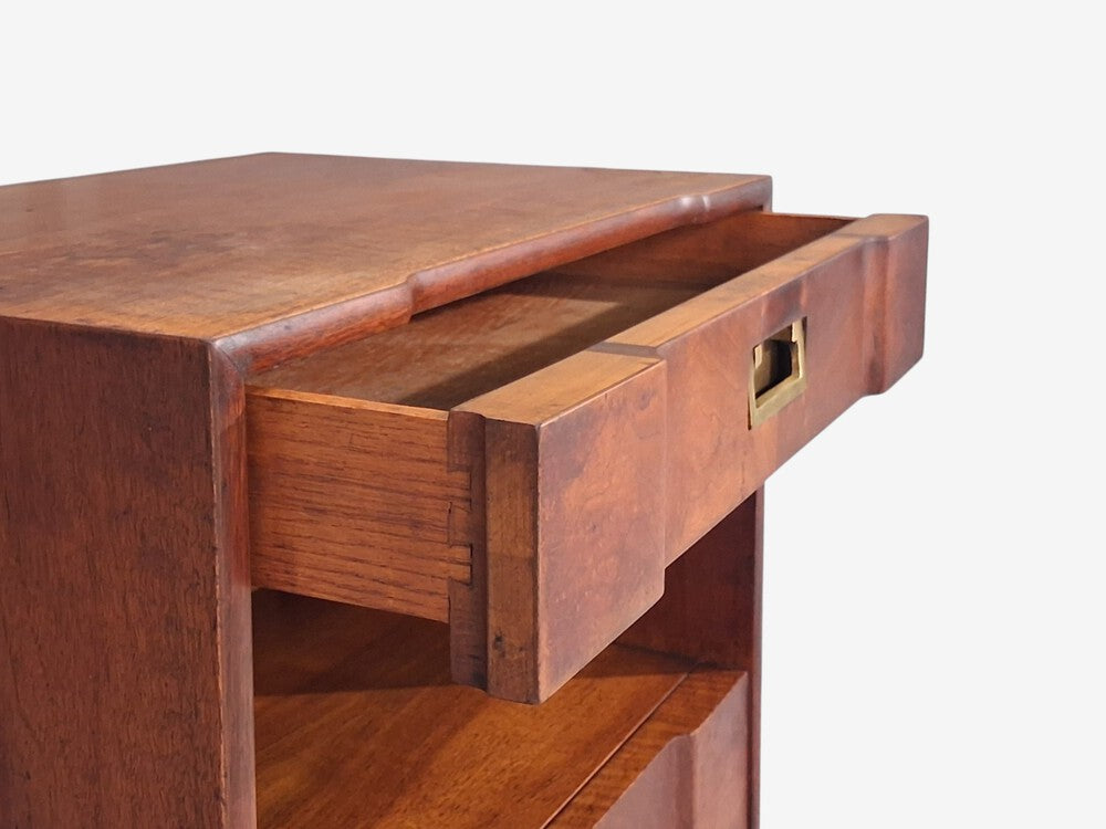 John Widdicomb, American Modern, Nightstand, Walnut, Brass, USA, 1960s