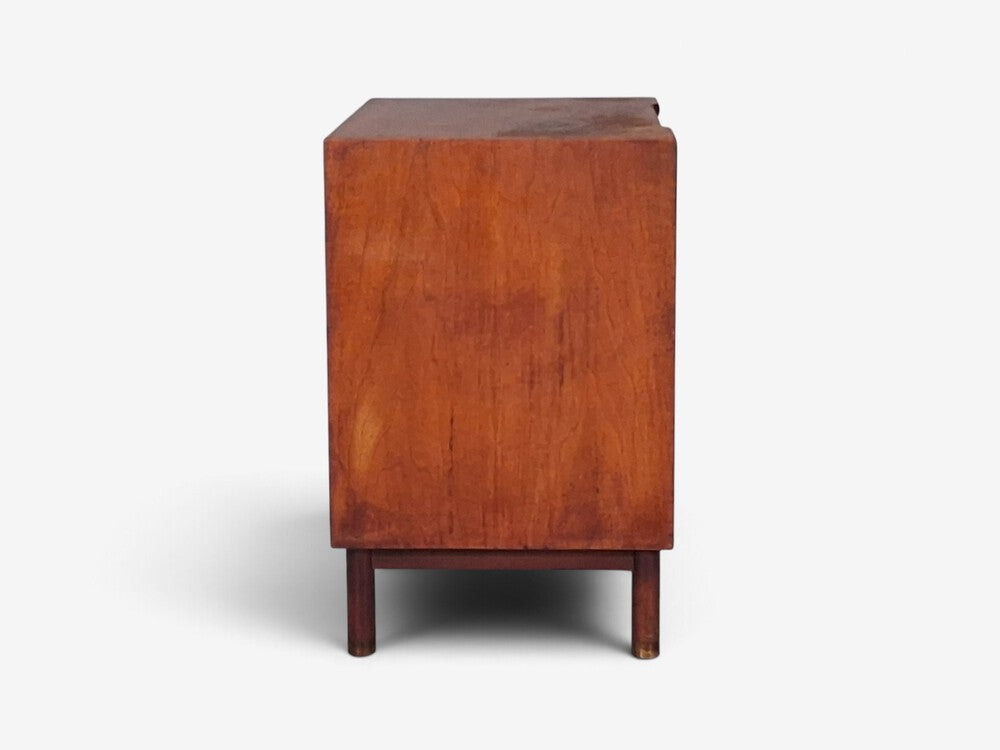 John Widdicomb, American Modern, Nightstand, Walnut, Brass, USA, 1960s