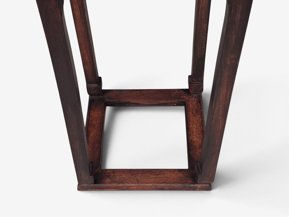 Chinese Pedestal or Plant Stand, Carved Hardwood, China, 20th c.