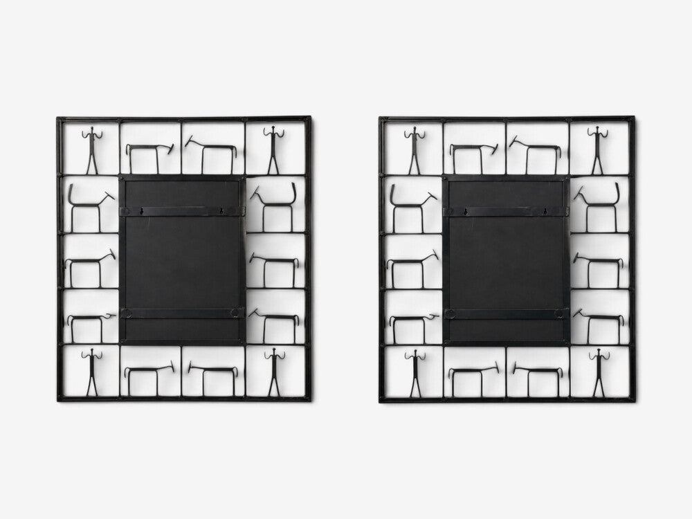 Frederic Weinberg, American Modern, Figural Wall Mirror, Iron, USA, 1950s