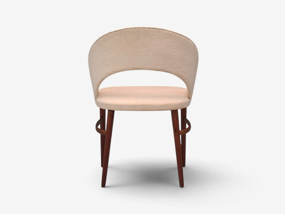 Bertil Fridhagen, Swedish Modern, Vanity Chair, Wood, Upholstery, Sweden, 1960s