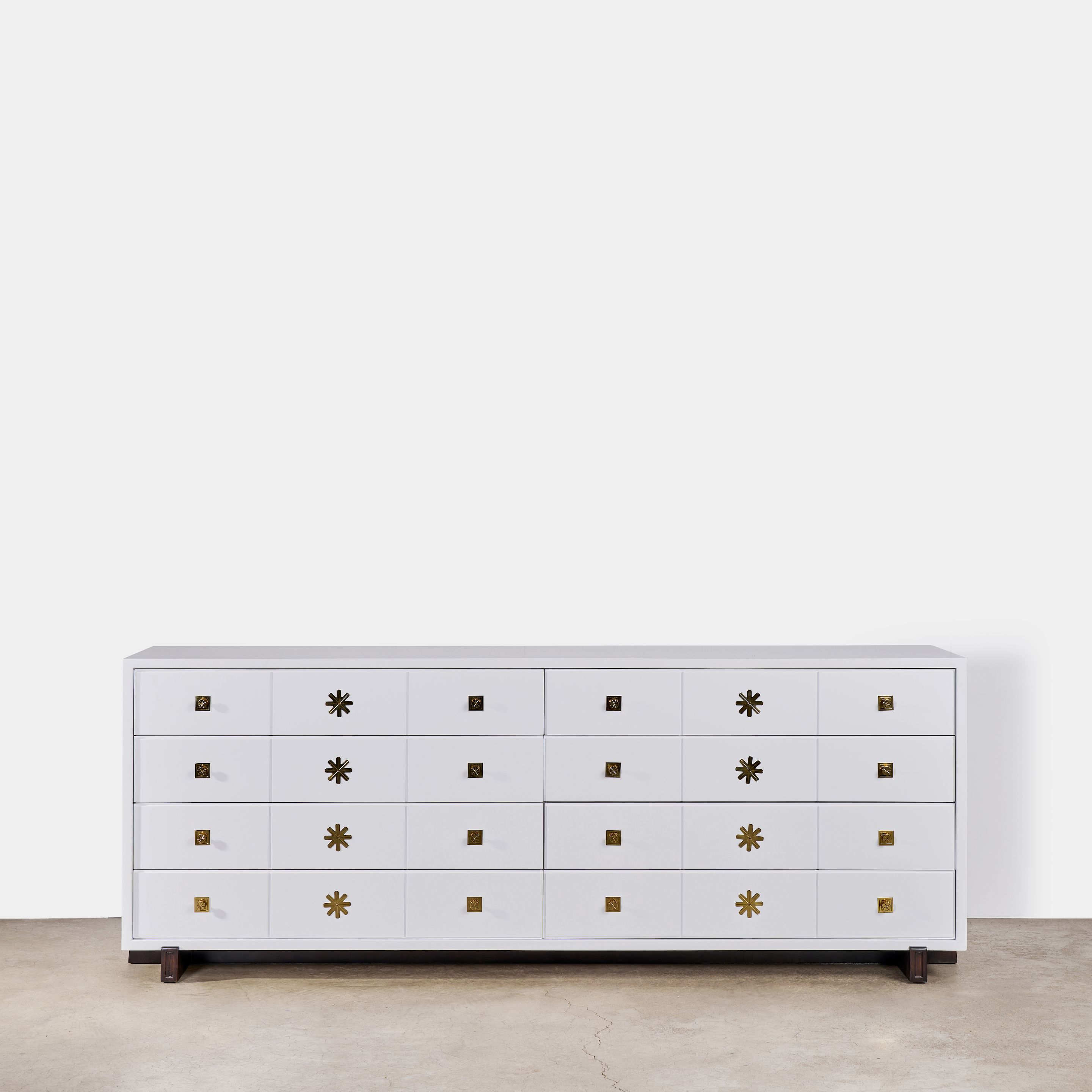 Tommi Parzinger Double Commode / Chest, Labeled, circa 1950