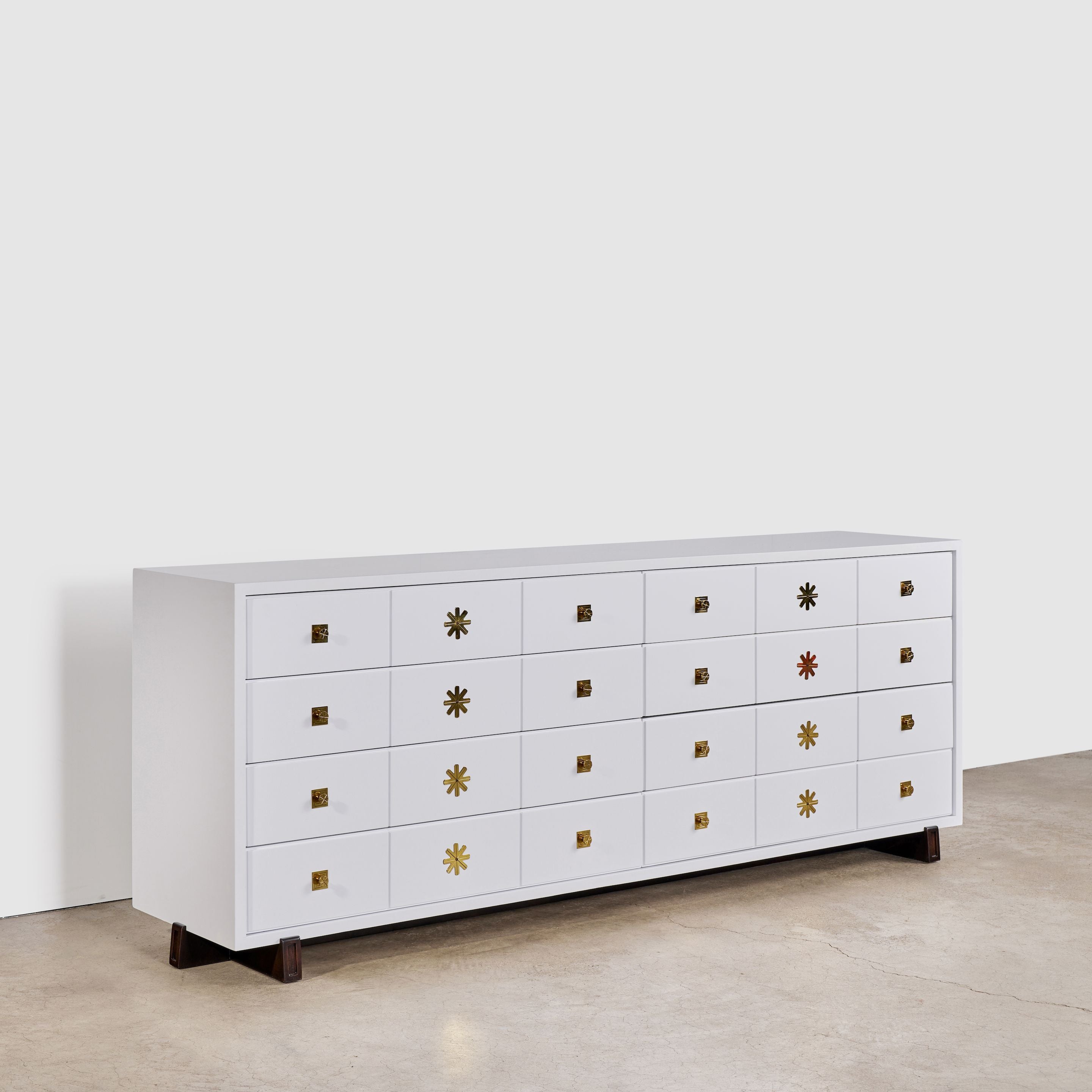 Tommi Parzinger Double Commode / Chest, Labeled, circa 1950