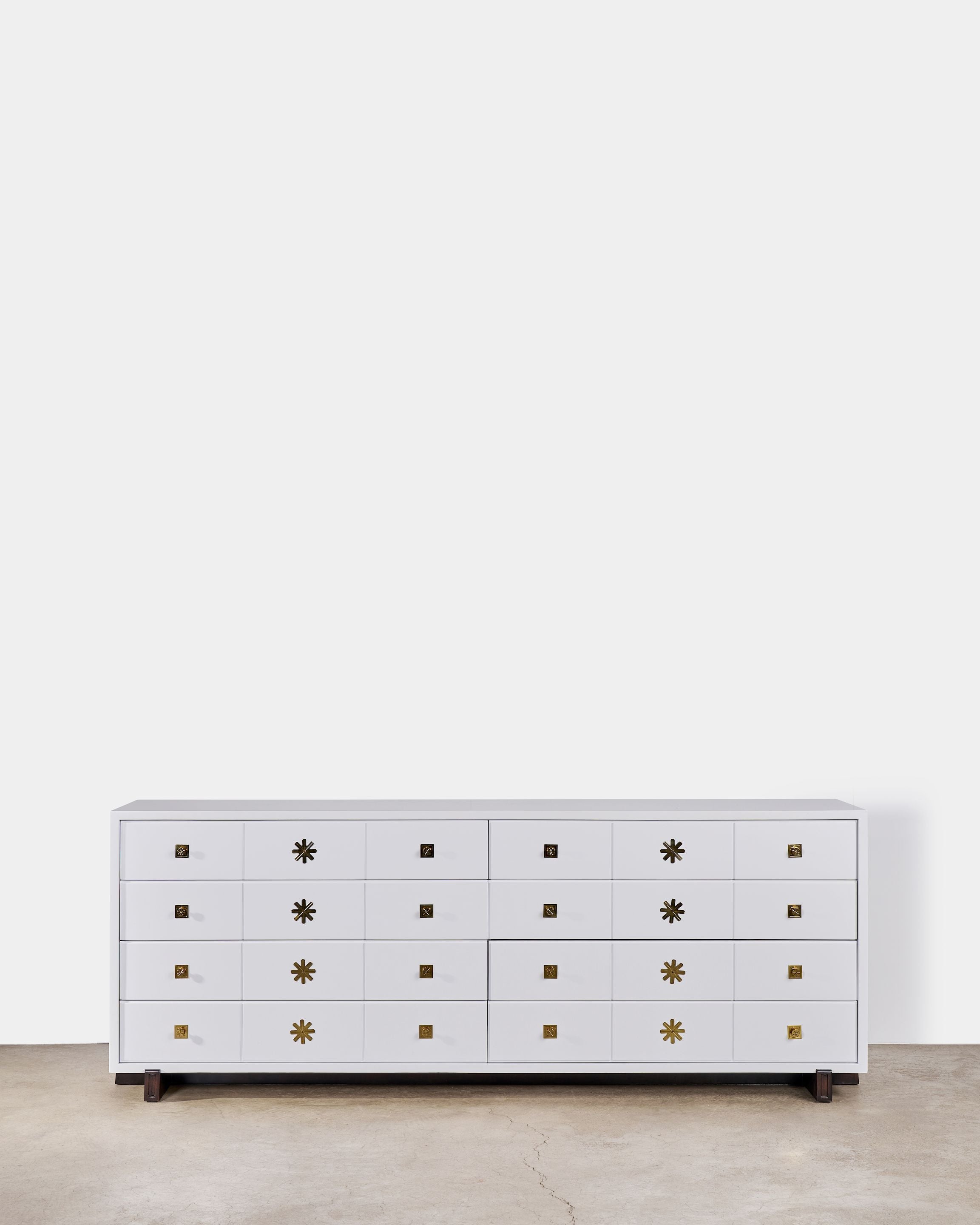 Tommi Parzinger Double Commode / Chest, Labeled, circa 1950