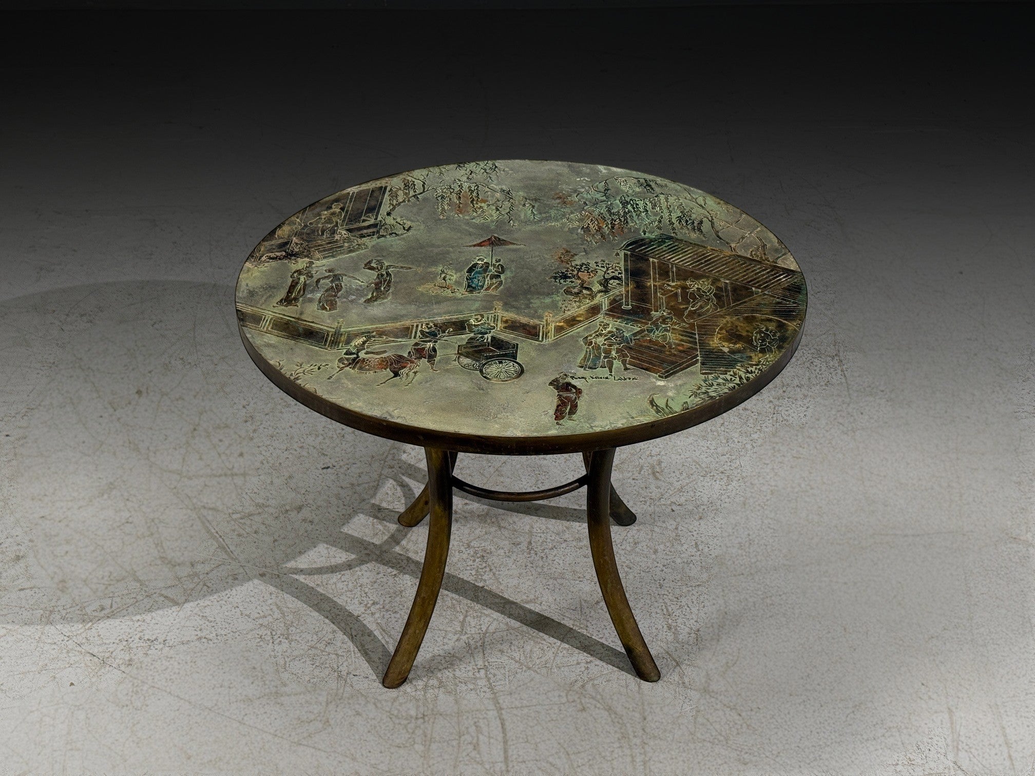 Philip and Kelvin LaVerne, Rare Center Table, Bronze, USA, 1960s