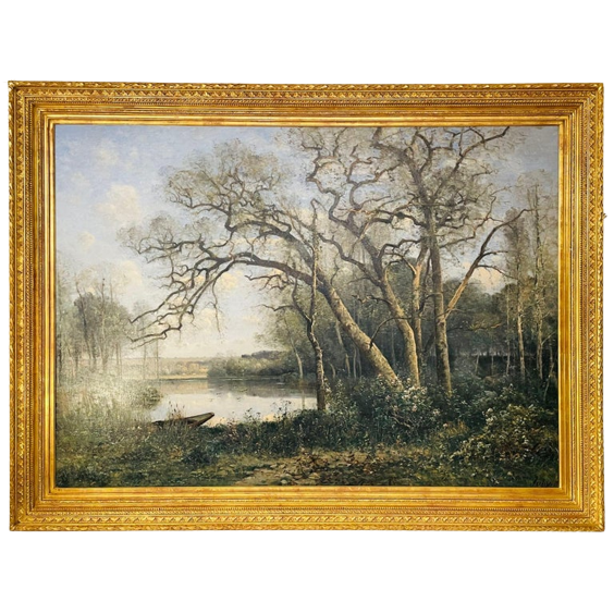 Louis Aime Japy "Springtime, Oil on Canvas, Monumental, Sotheby's Provenance