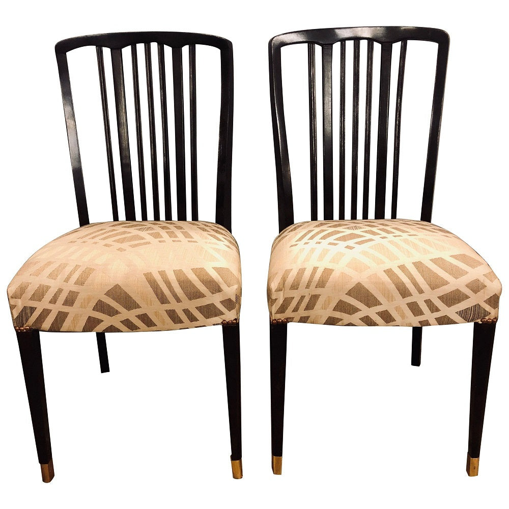 Georg Kofoed Style Mid-Century Modern Ebony Dining or Side Chairs Set of 24
