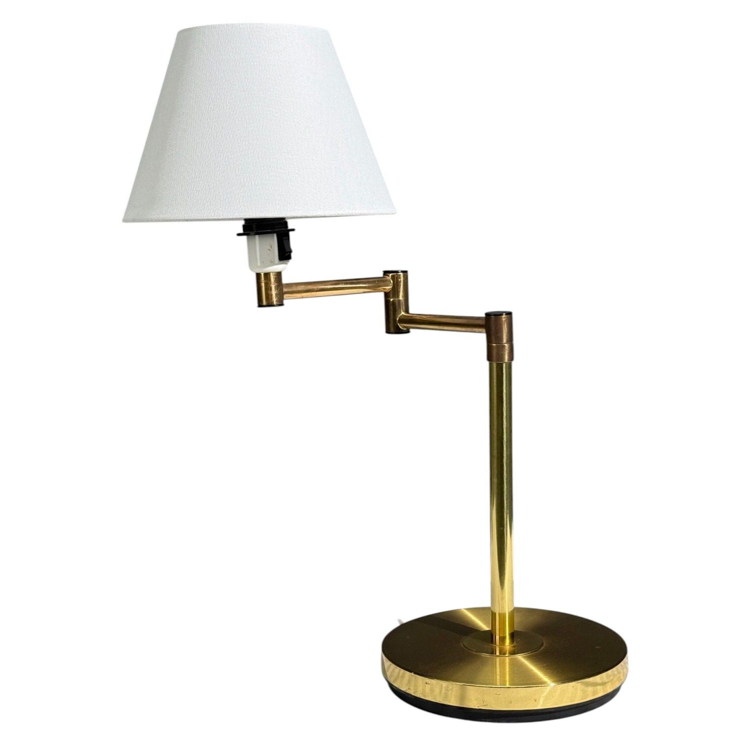 Fagerhults, Articulating Desk Lamp, Brass, Sweden, 1960s
