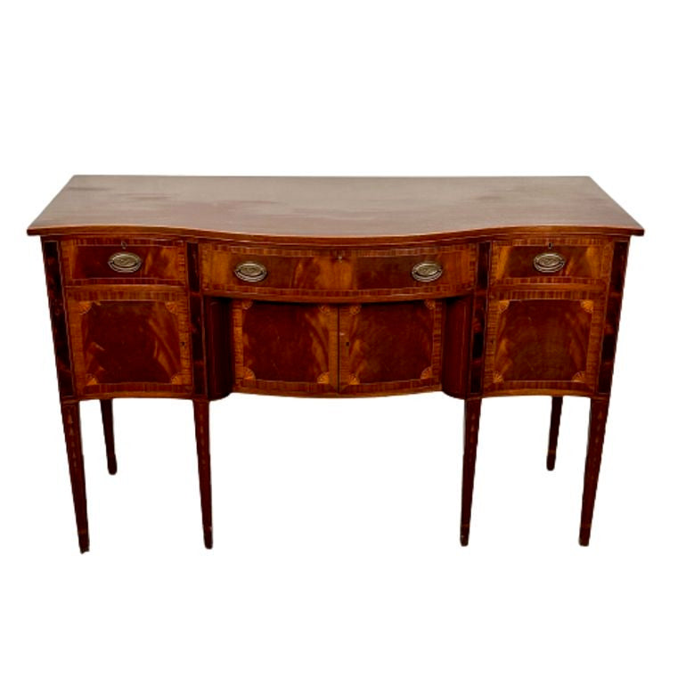 Georgian Style Hepplewhite Mahogany Cabinetmaker Sideboard, Documentation, 1931