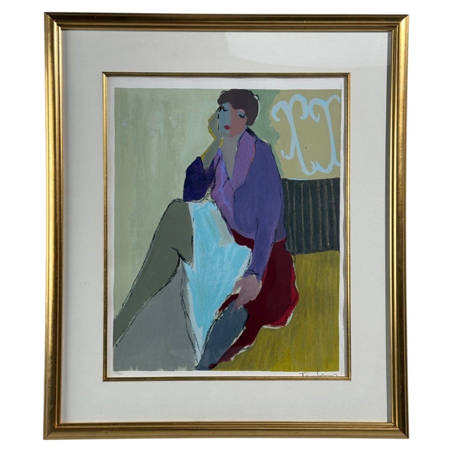 Itzchak Isaac Tarkay, Fauvism, "Happy Memories", Signed and Numbered Silkscreen, 20th c.