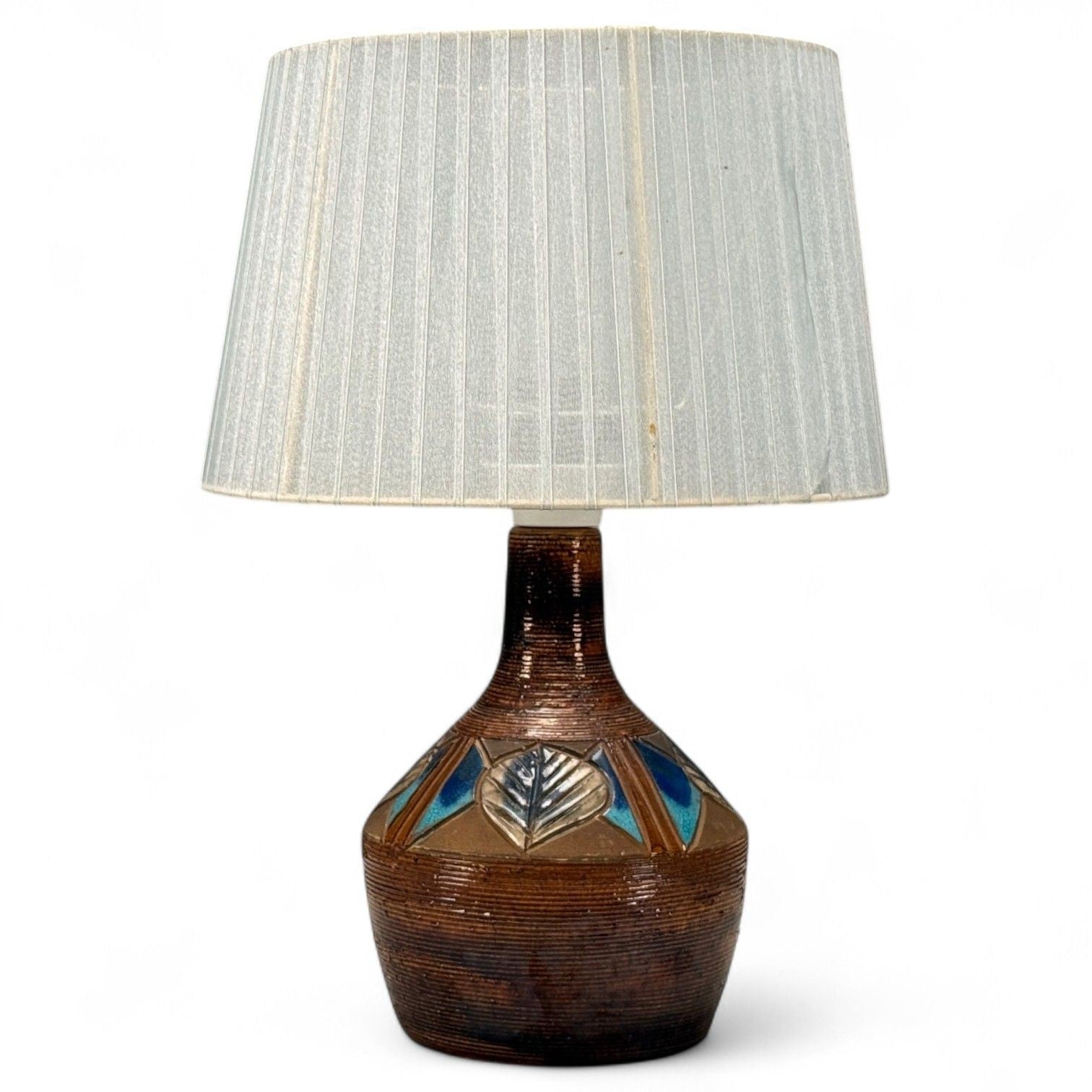 Julie Keramik, Danish Modern, Brown Ceramic, Table Lamp, Denmark, 1960s