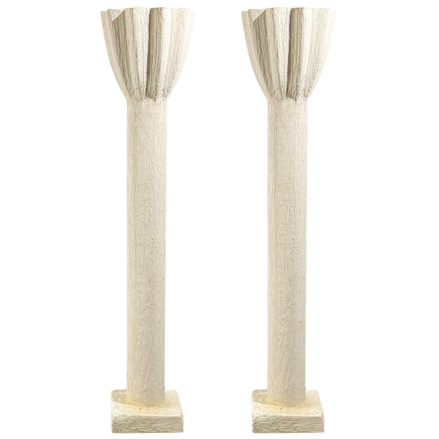 Jean-Michel Frank Style, Monumental Torchiere Lamps, Plaster, 20th c.