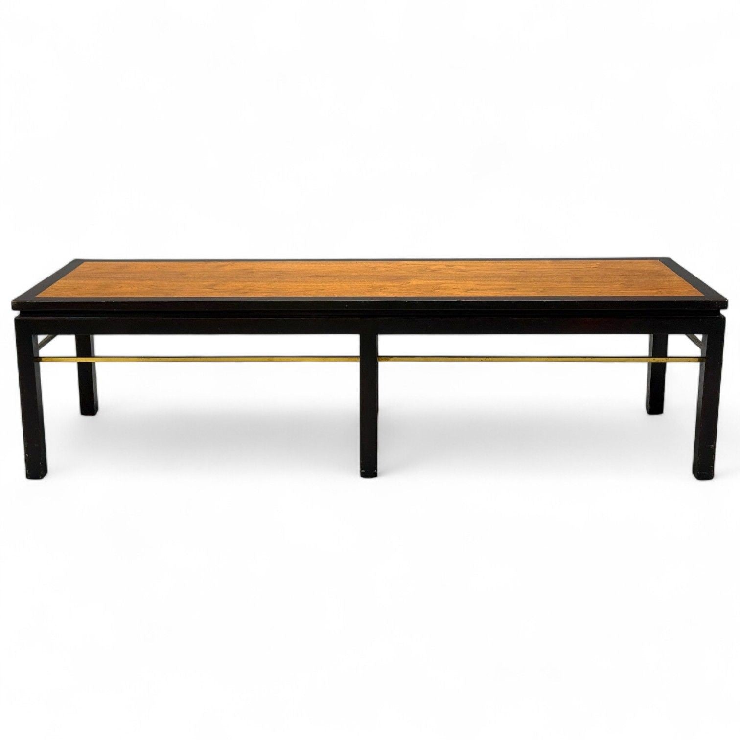 Edward Wormley, Mahogany, Ebonized Wood, Brass, Coffee Table, USA, 1960s