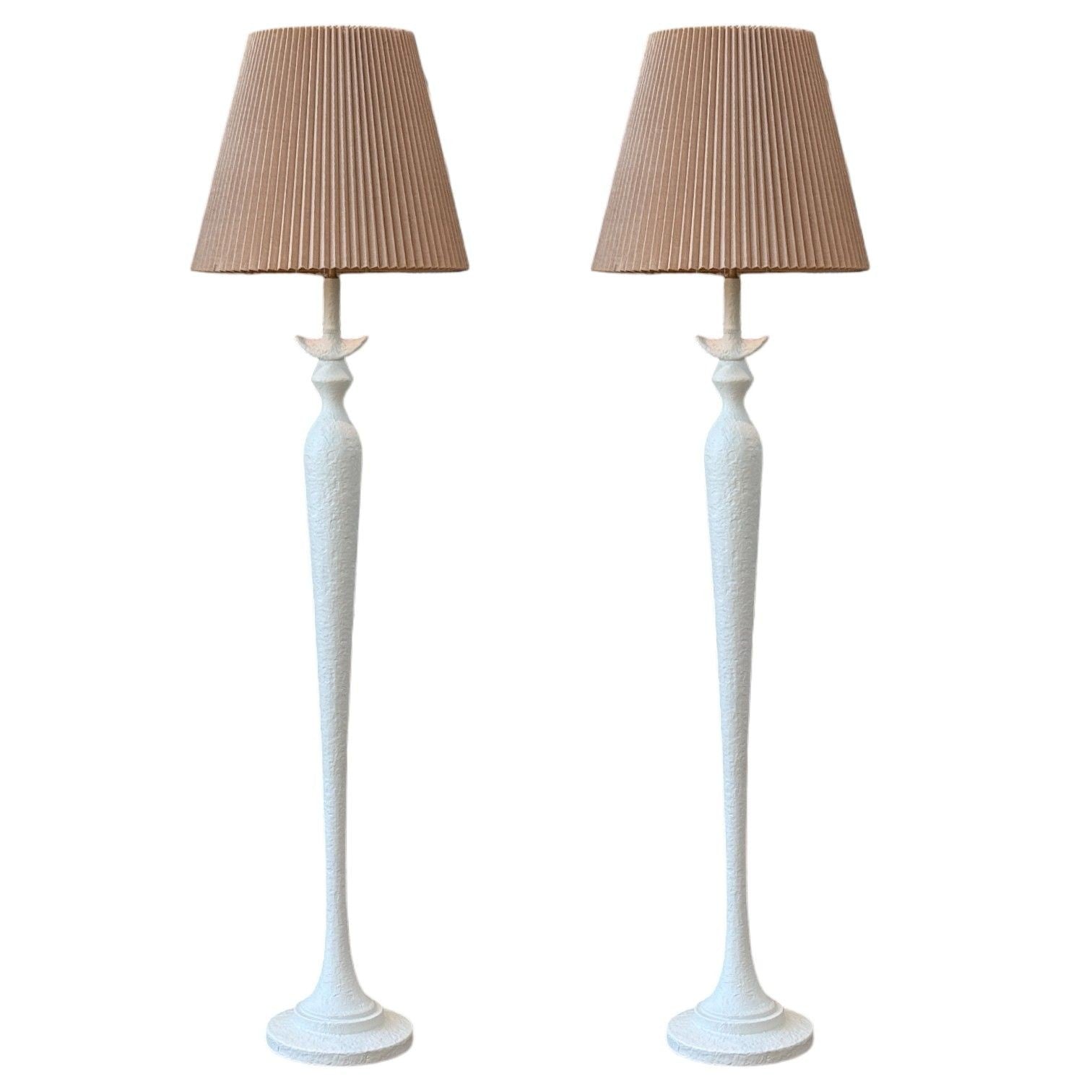 Baker Furniture, Plaster, Large Modern Floor Lamps, Italy, 2000s