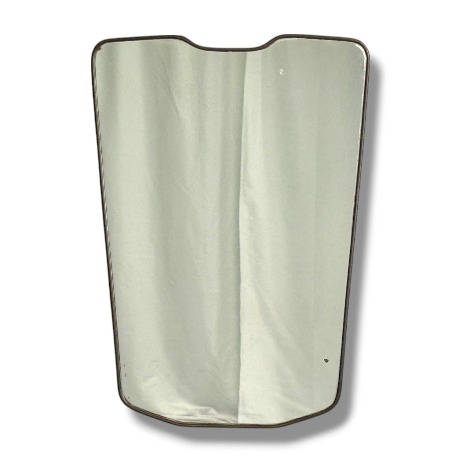 Italian Modern, Brass, Glass, Wall Mirror, Italy, 1950s