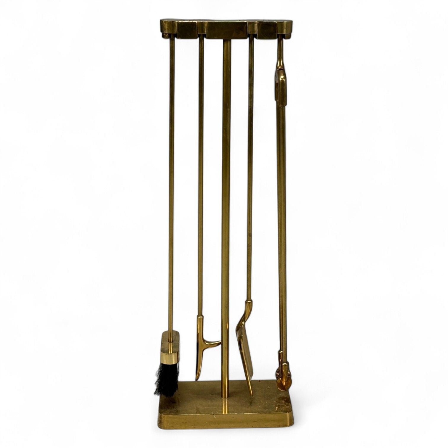 Bronze Fireplace Tool Set with Stand, USA, 20th c.