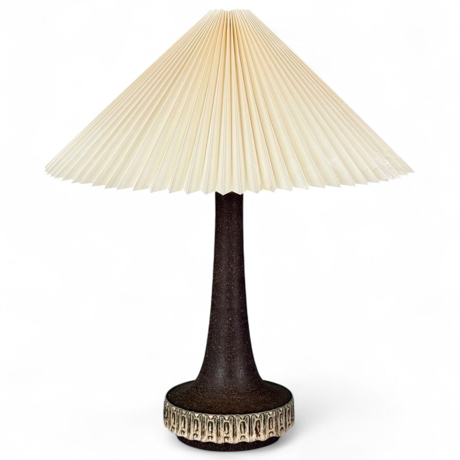 Michael Andersen & Søn, Brown Stoneware, Large Table Lamp, Denmark, 1960s