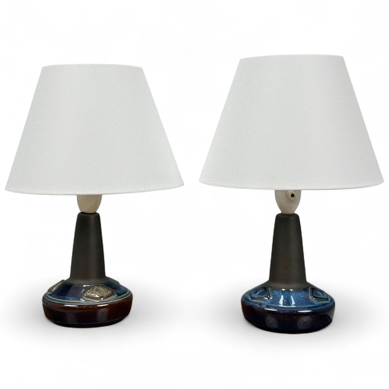 Søholm Stentøj, Glazed Stoneware, Table Lamps, Denmark, 1970s