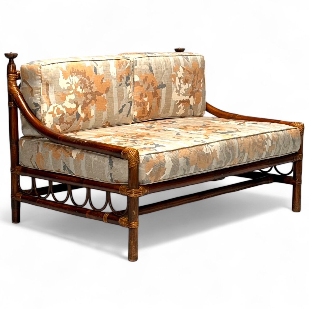 Mid-Century Modern, Daybed or Sofa, Bamboo, Cane, Wood, 20th C.