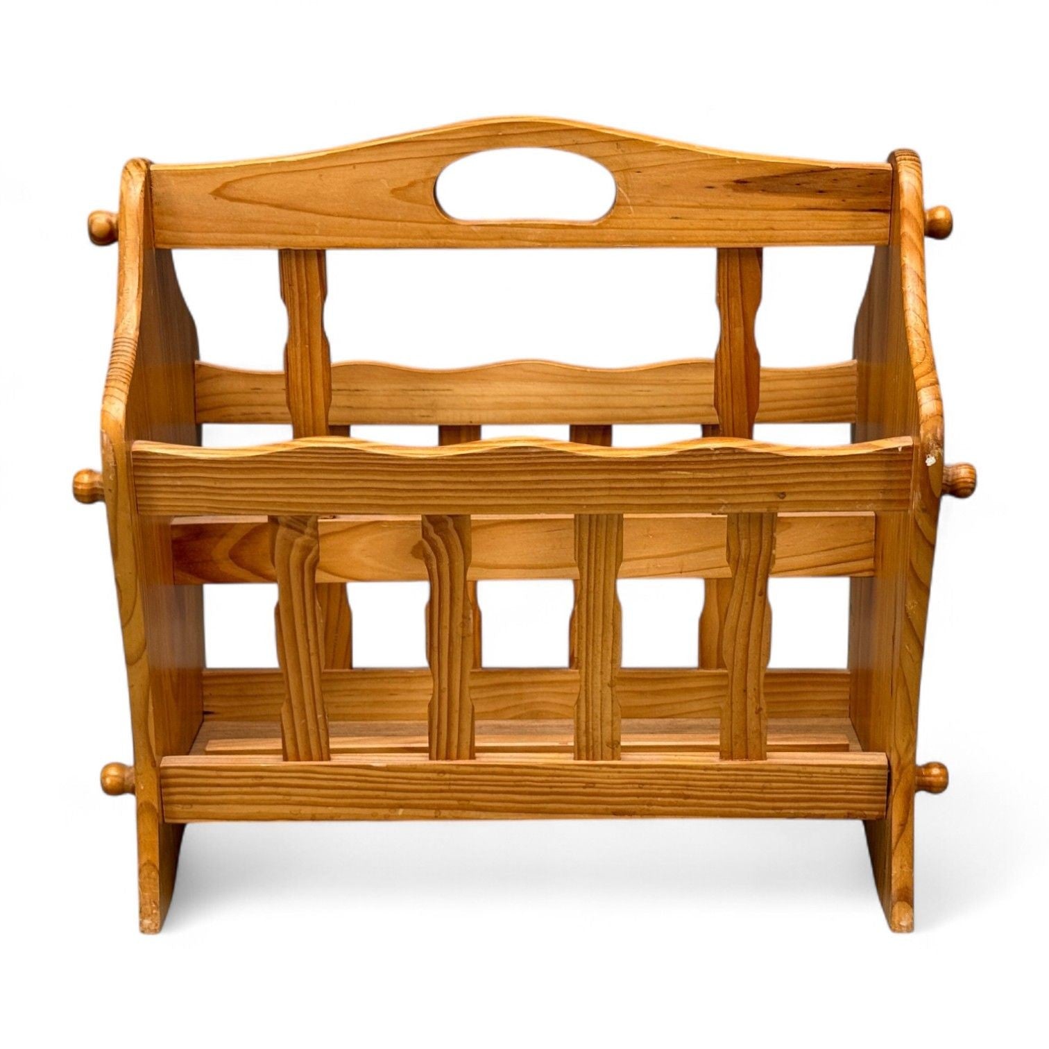 Swedish Modern, Pine, Magazine Rack, Sweden, 1960s