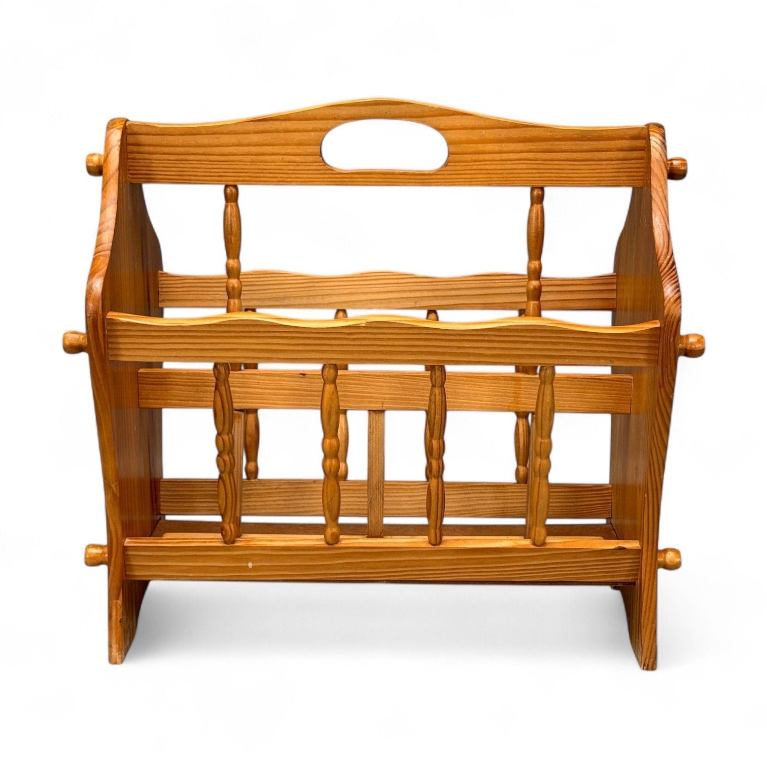 Swedish Modern, Pine, Magazine Rack, Sweden, 1960s