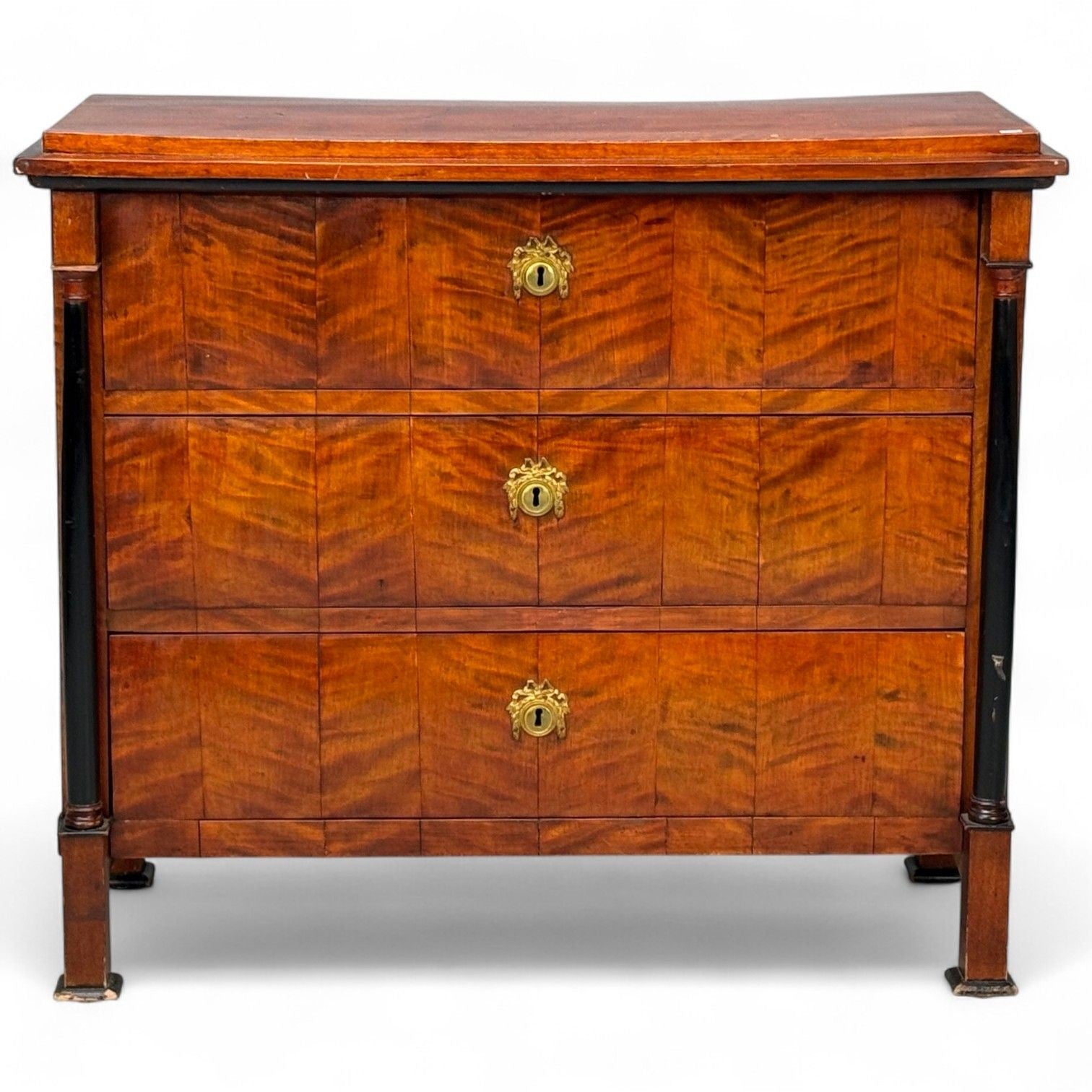 Biedermier, Cherry Wood, Bronze, Ebonized Wood, Cabinet, Germany, 19th c.