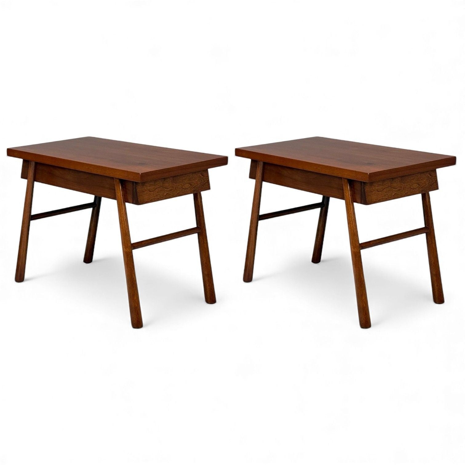 T.H. Robsjohn-Gibbings, American Modern, Mahogany, End Tables, USA, 1950s