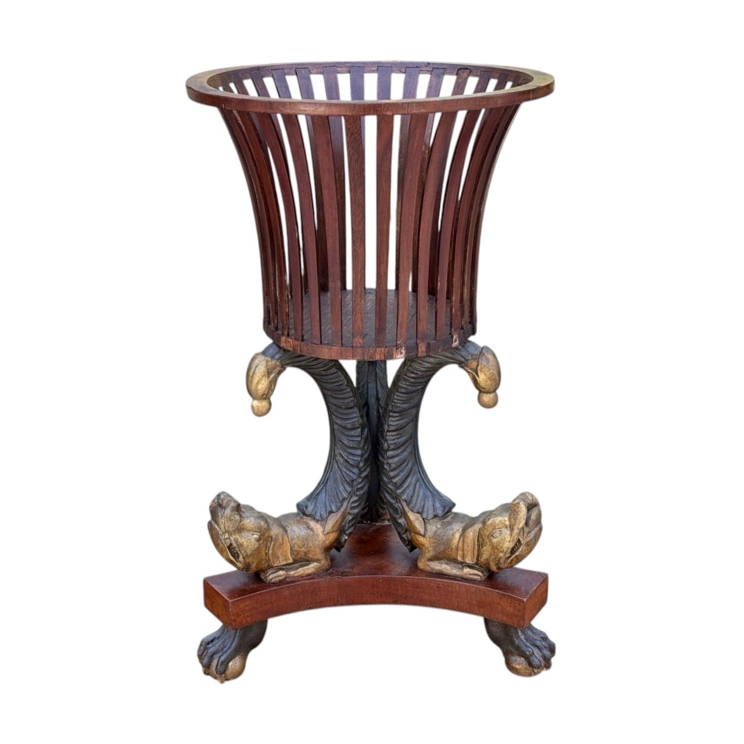 Hollywood Regency Style, Mahogany, Parcel Gilt, Cellarette, England, 19th c.