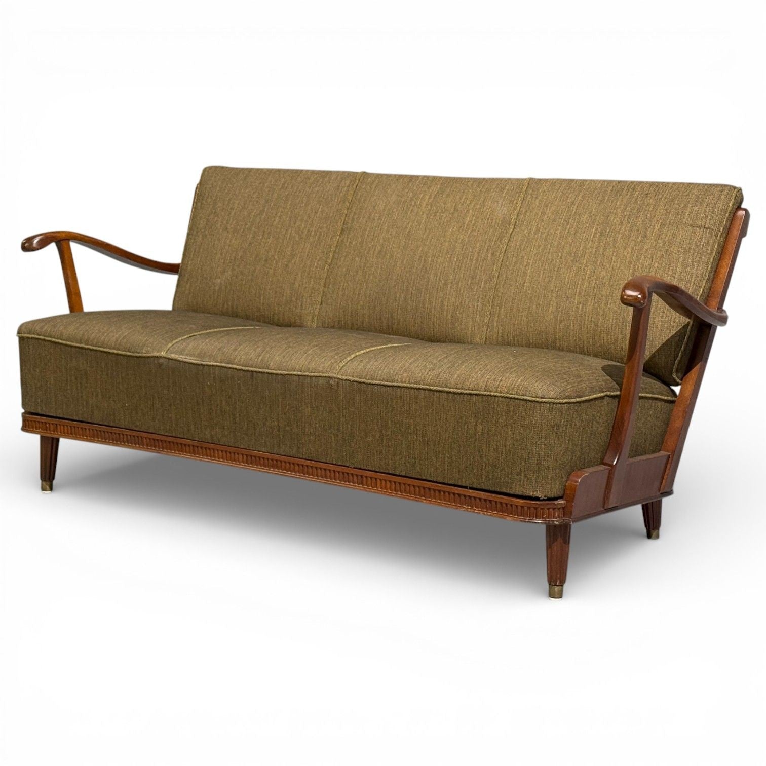 Svante Skogh, Sofa, Beech, Fabric, Sweden, 1940s