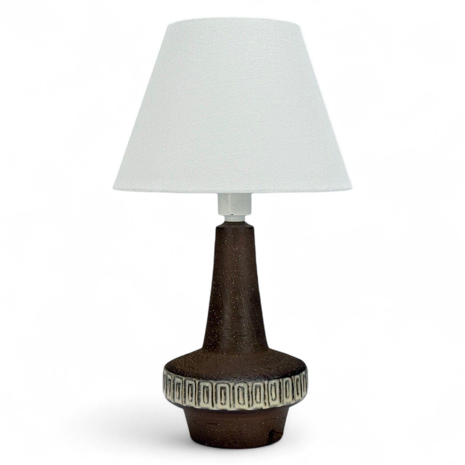 Michael Andersen & Søn, Brown Stoneware, Table Lamp, Denmark, 1960s