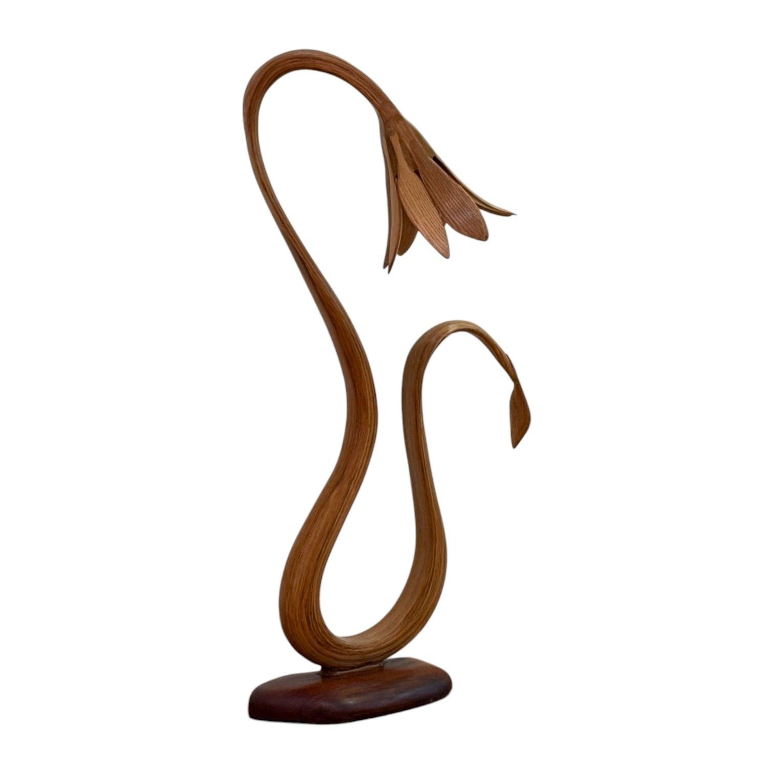 Raka Studio, Contemporary, Organic Modern, Flower Table Lamp, Bentwood, 21st C.