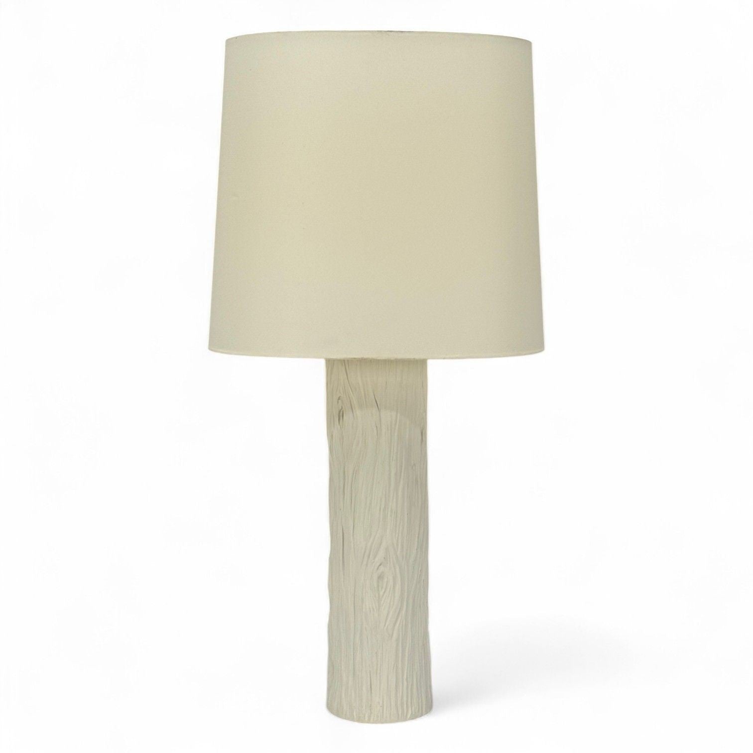 American Modern, Plaster, Faux Bois Table Lamp, USA, 1970s