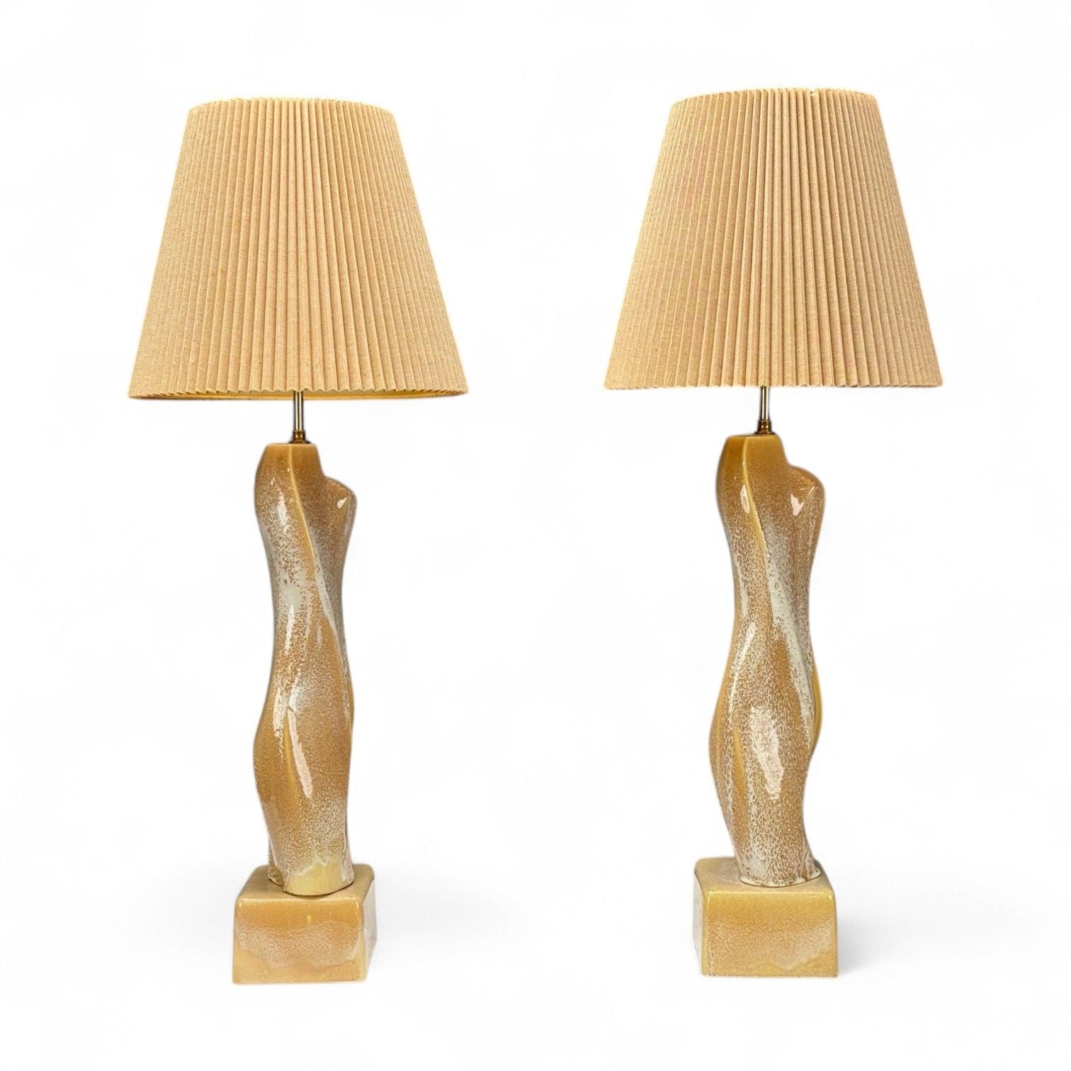 Yasha Heifetz Style, Ceramic, Abstract Table Lamps, USA, 1960s