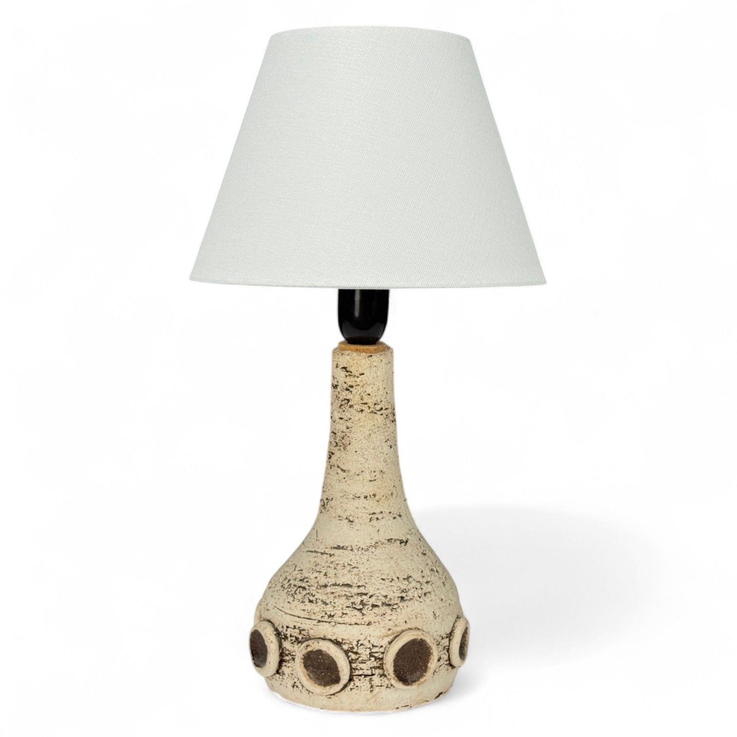 Danish Modern, Crackle Stoneware, Table Lamp, Denmark, 1970s