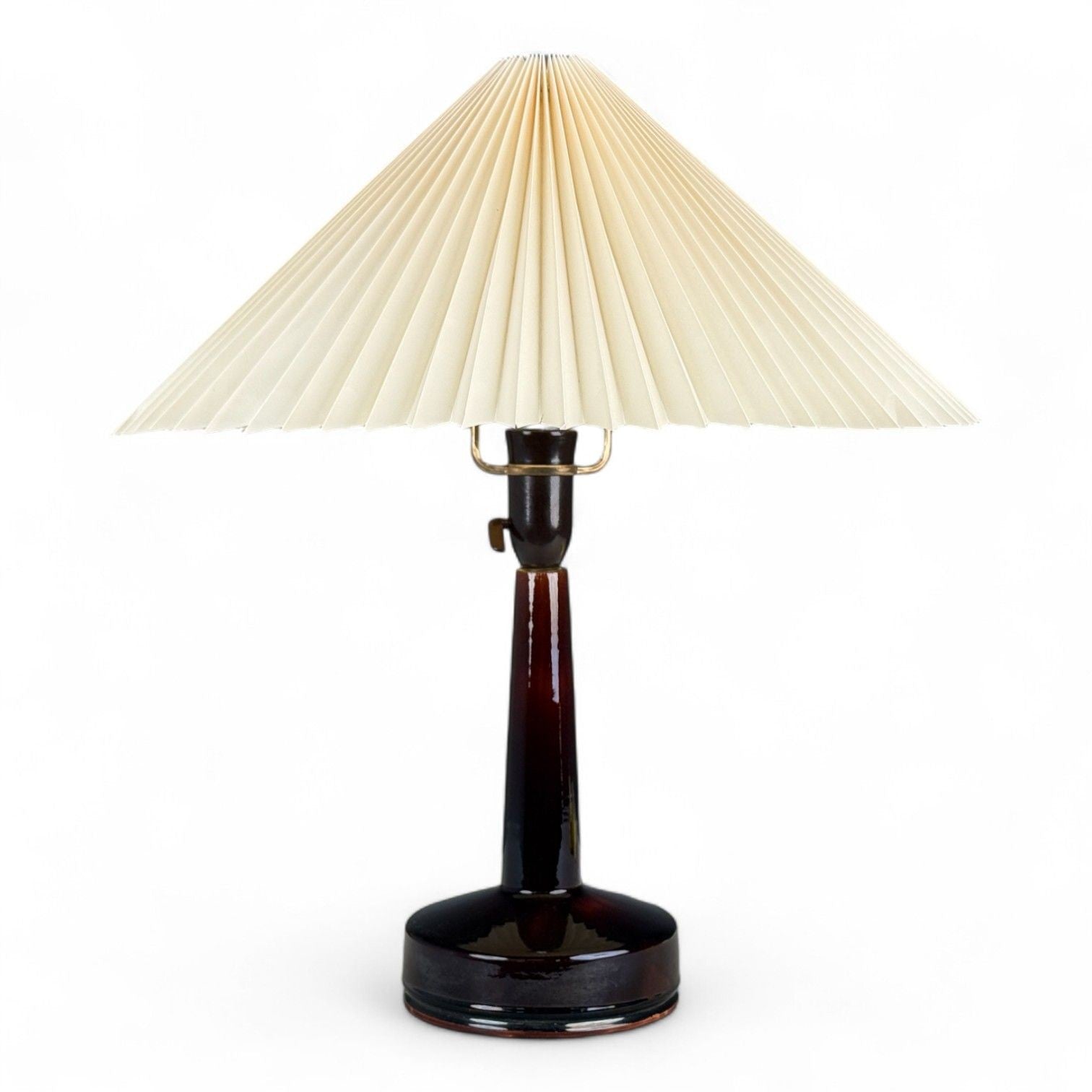 Danish Modern, Deep Red Stoneware, Table Lamp, Denmark, 1960s