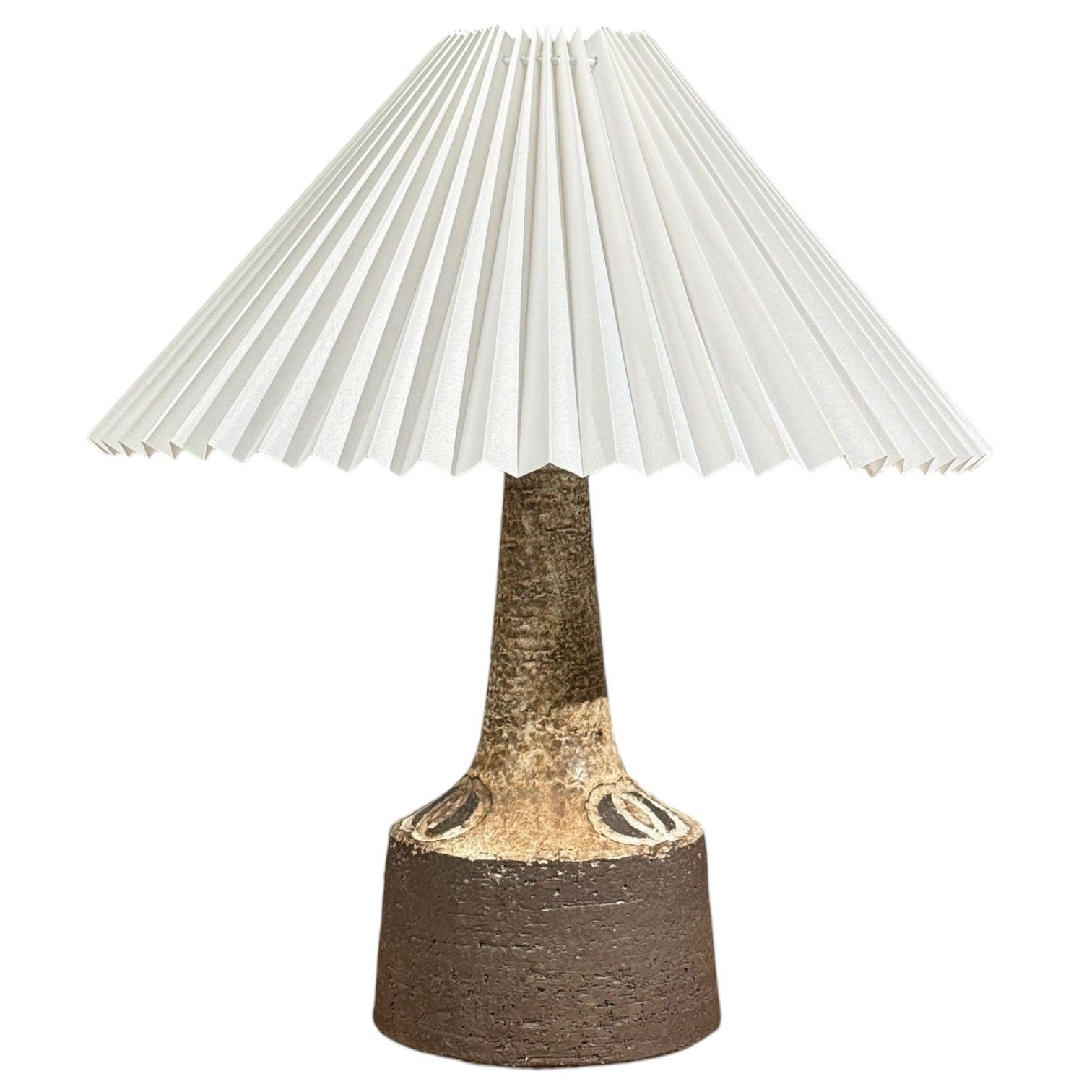 Fridtjof Sejersen, Table Lamp, Brown Ceramic, Denmark, 1960s