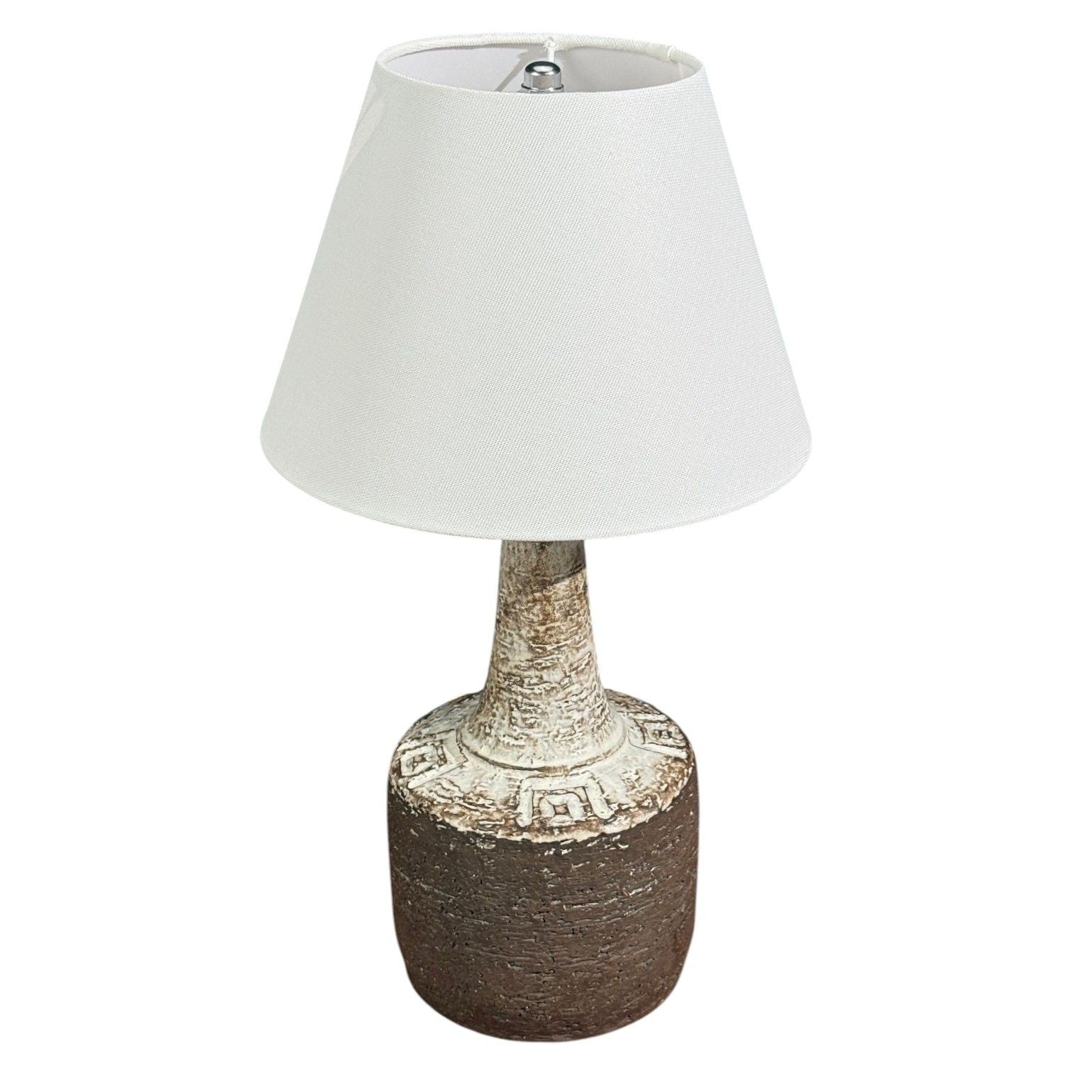 Fridtjof Sejersen, Table Lamp, Brown Ceramic, Denmark, 1960s