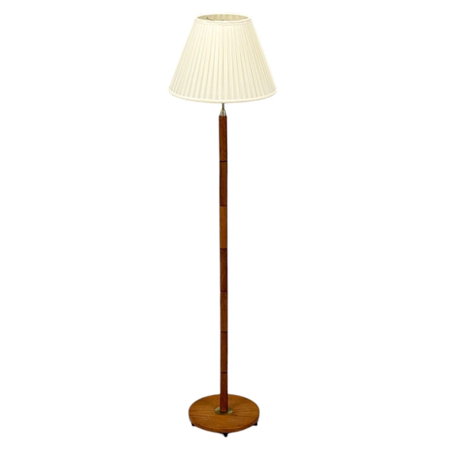 Danish Modern, Teak, Brass, Floor Lamp, Denmark, 1960s