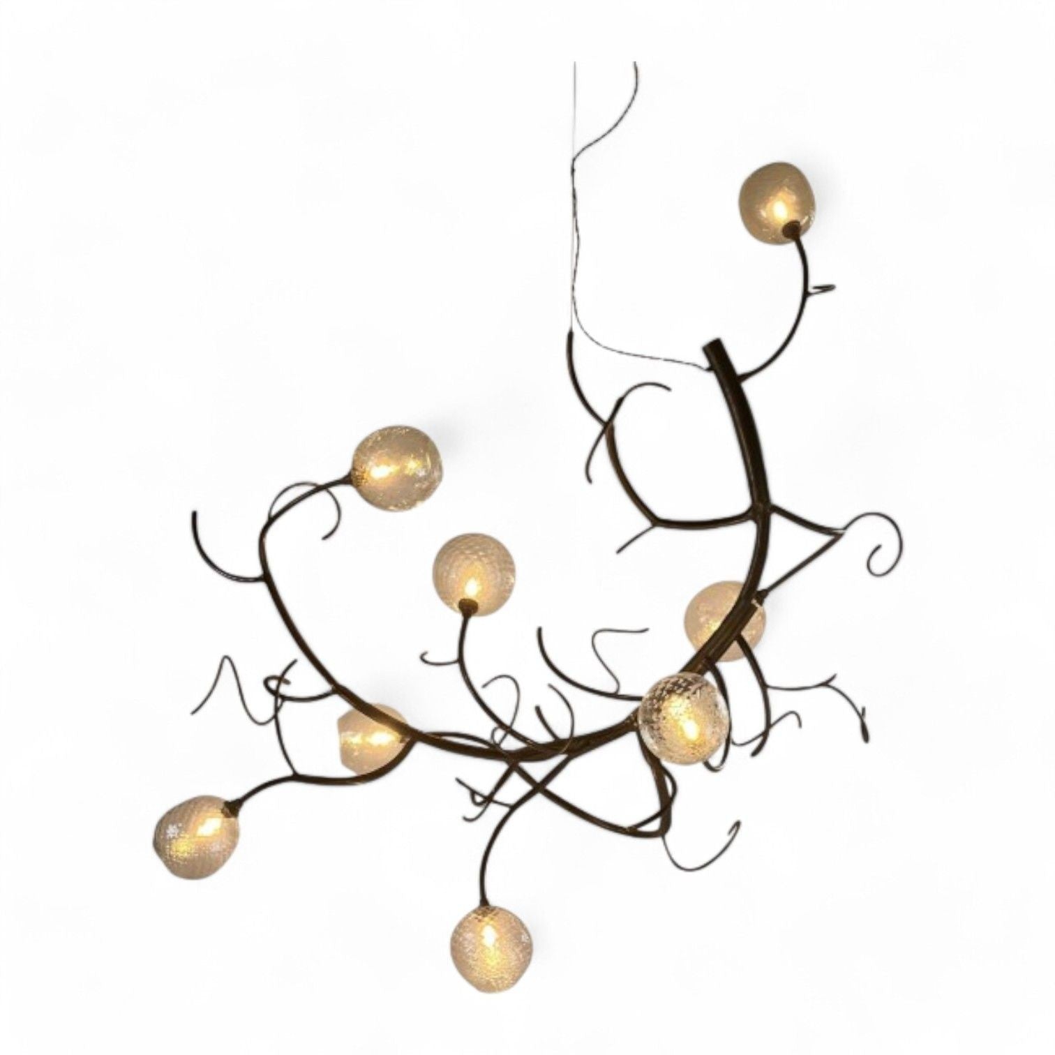 Christopher Poehlmann, Massive Modern Sculptural Branch Chandelier, Blown Glass