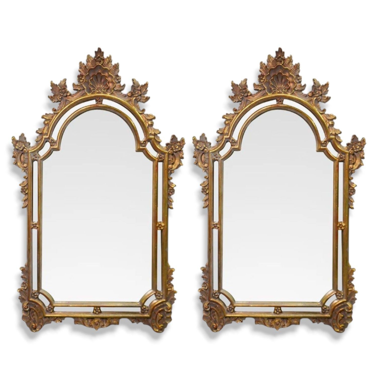 Continental, Giltwood, Arched Wall Mirrors, USA, 20th c.