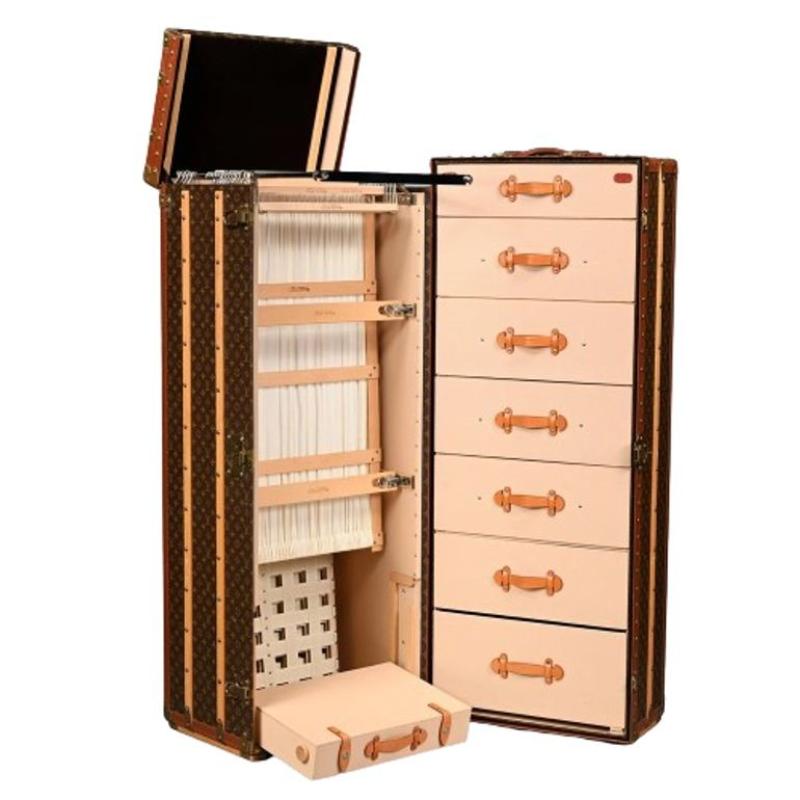 Louis Vuitton, Large Steamer Trunk, Monogram Canvas, Leather, Special Order