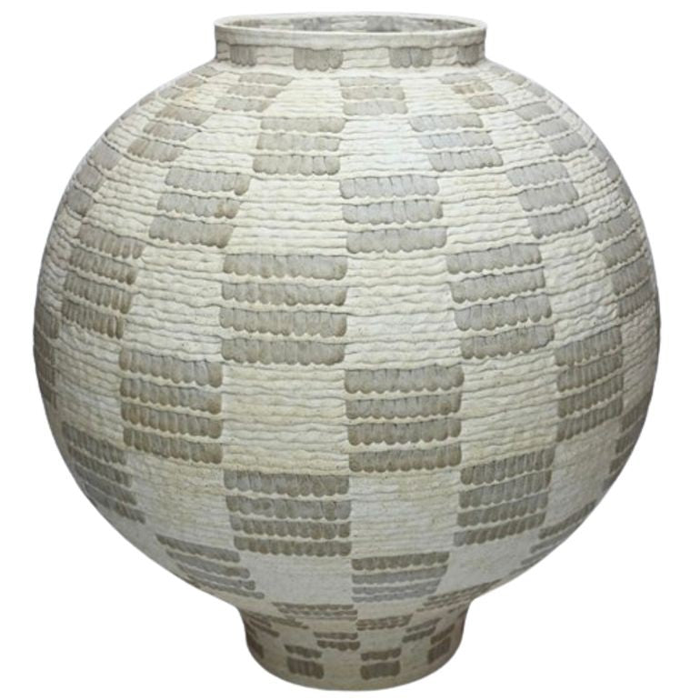 Yoonjee Kwak, Contemporary, Monumental Ceramic Moon Jar, South Korean, 21st C.