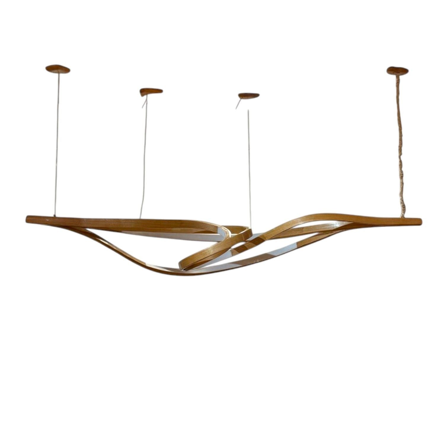 Raka Studio, Contemporary, Organic Modern Chandelier, Bentwood, LED, 21st C.