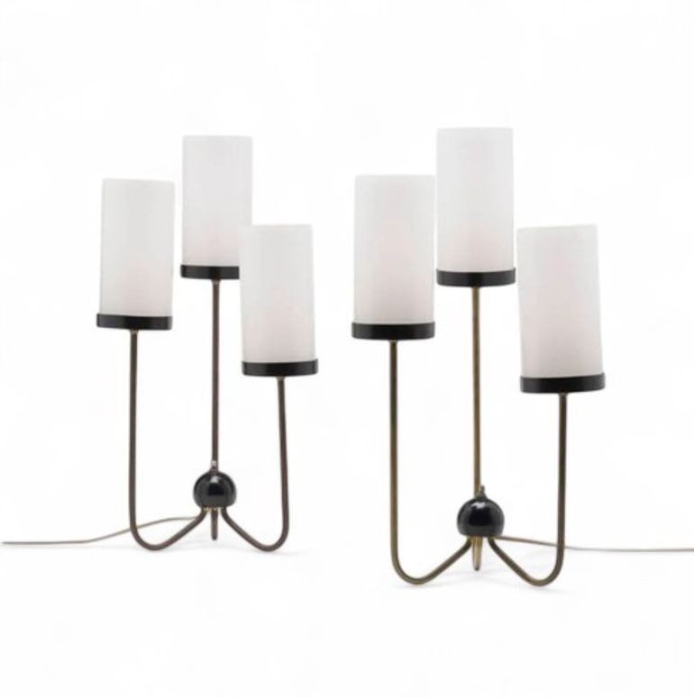 Kurt Versen , Mid-Century Modern, Brass, Table Lamps, USA, 1960s