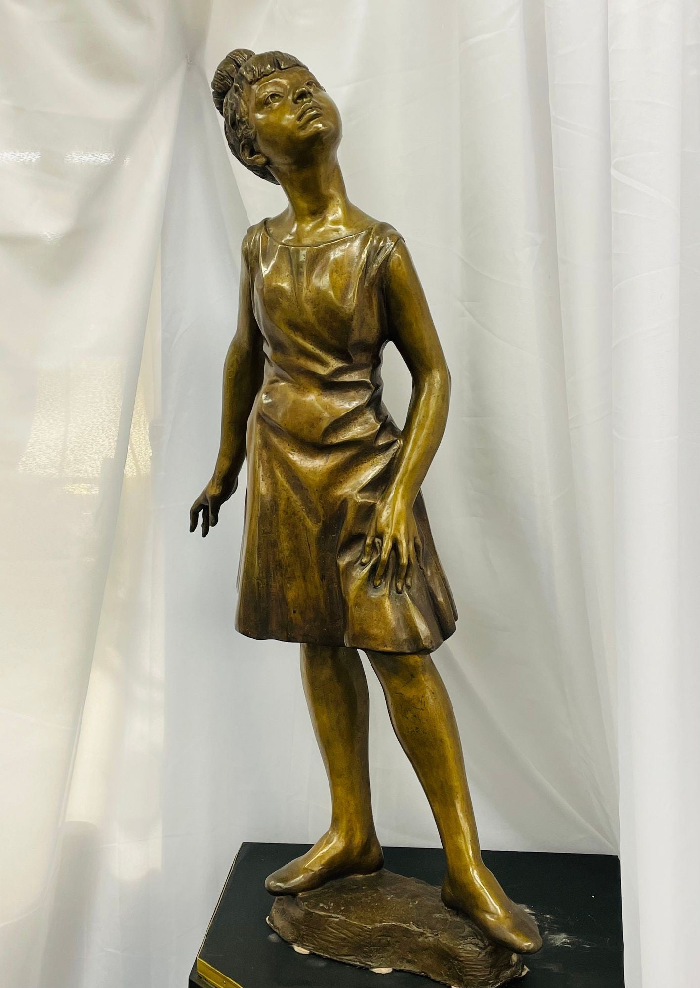 A Signed Bronze Ballerina by Italian Sculptor Sergio Benvenuto, Italy, 1950s