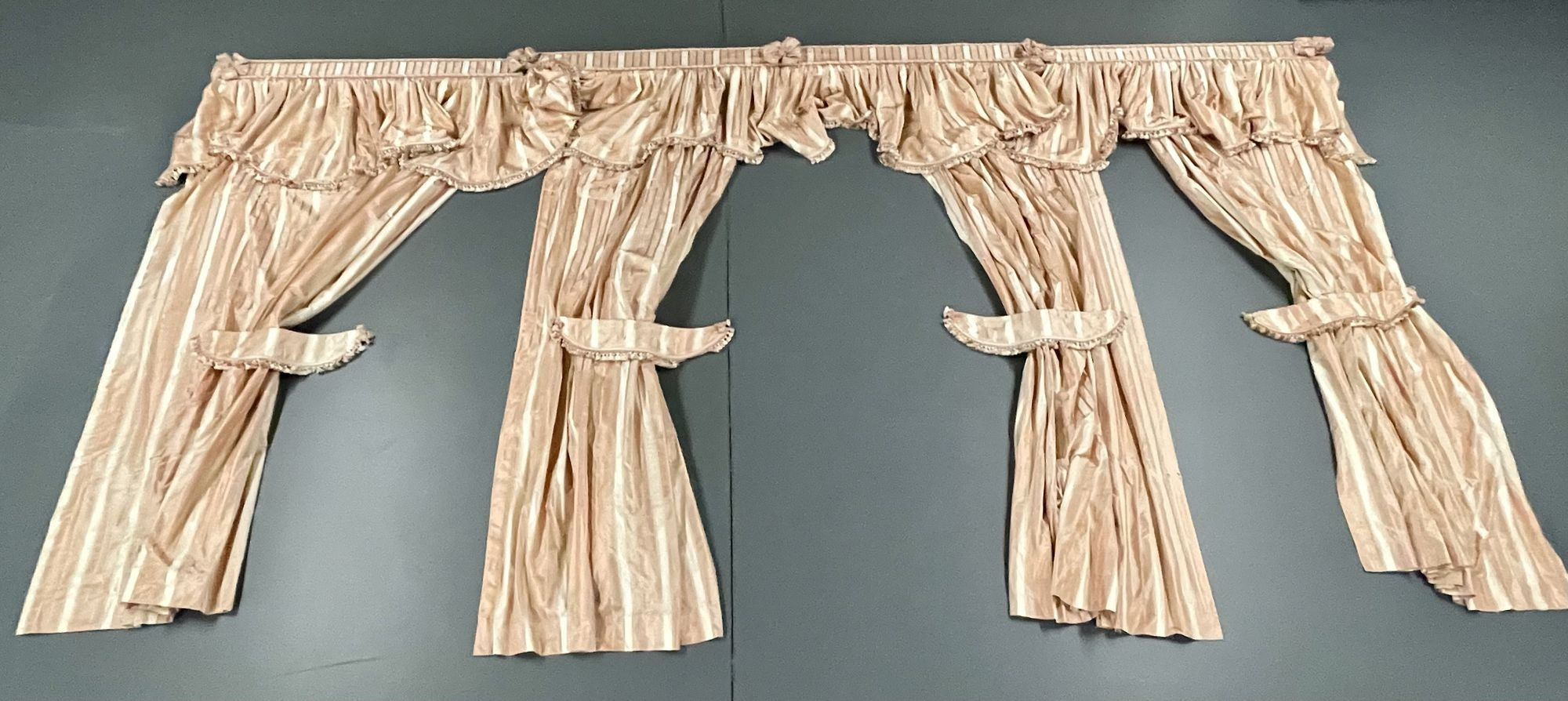 Pink Pastel Stripe Curtains, Window Treatments, Valances, Scalamandre