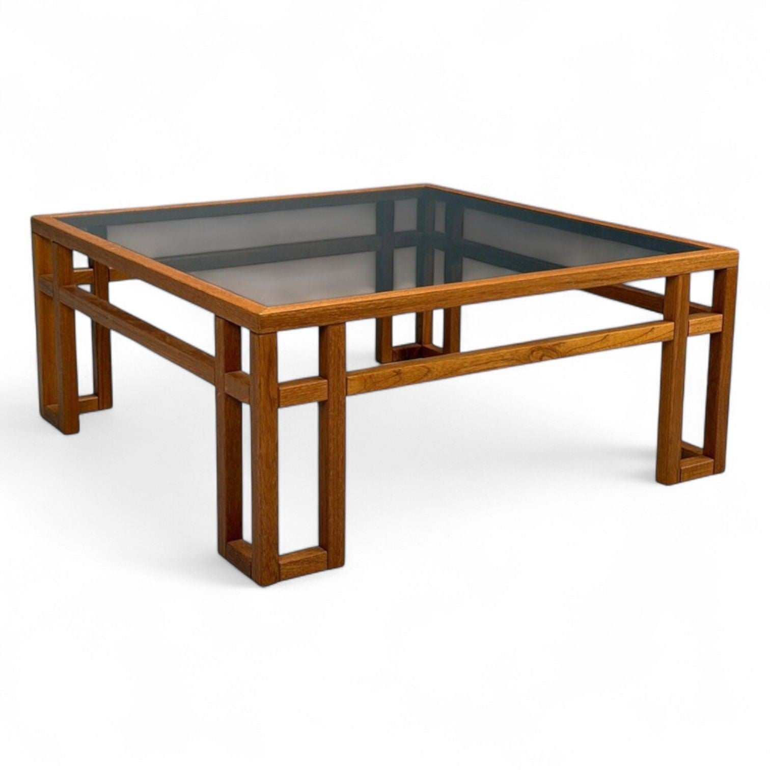Danish Modern, Teak, Glass, Square Coffee Table, Denmark, 1960s